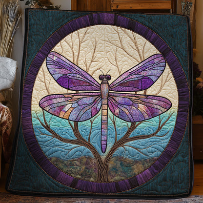 Stained Glass Dragonfly WX1306041CL Quilt