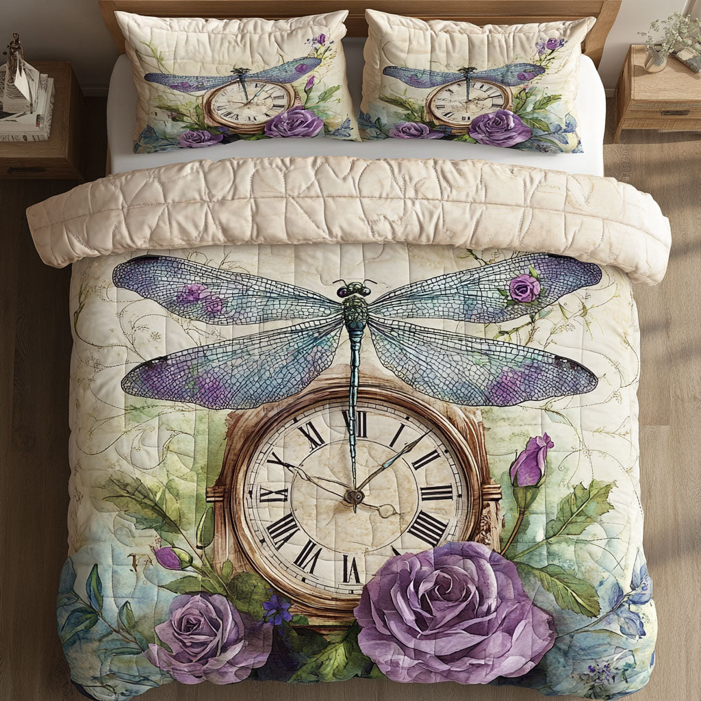 Dragonfly And Clock WY2802127CL Duvet Cover Set