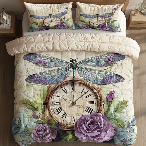 Dragonfly And Clock WY2802127CL Duvet Cover Set