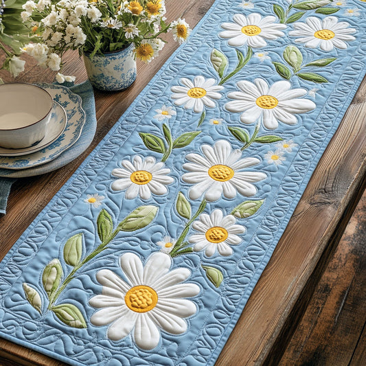Blooming Daisies CW0206003CL Quilted Table Runner