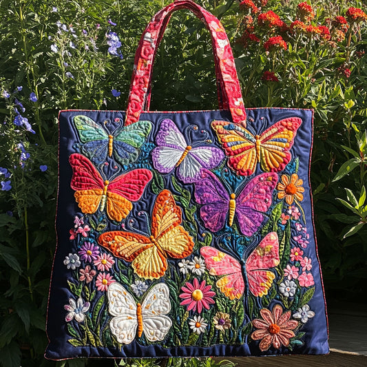 Whisper Butterfly WN2209091CL Quilted Tote Bag