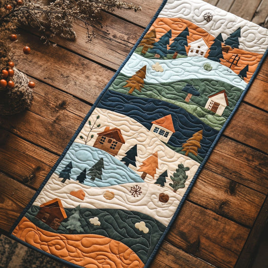 Peace Village CP2205017CL Quilted Table Runner