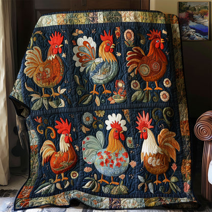 Folk Charm Chicken WJ2712018CL Quilt