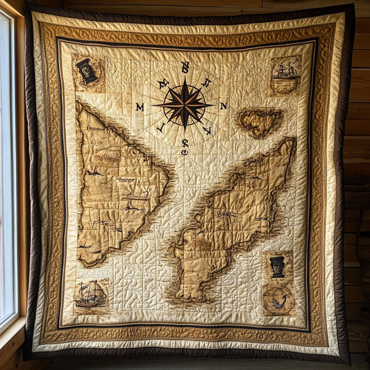 Vintage Map CP1908033CL Quilt