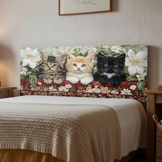 Floral Cat CW2512007CL Quilted Headboard Slipcover