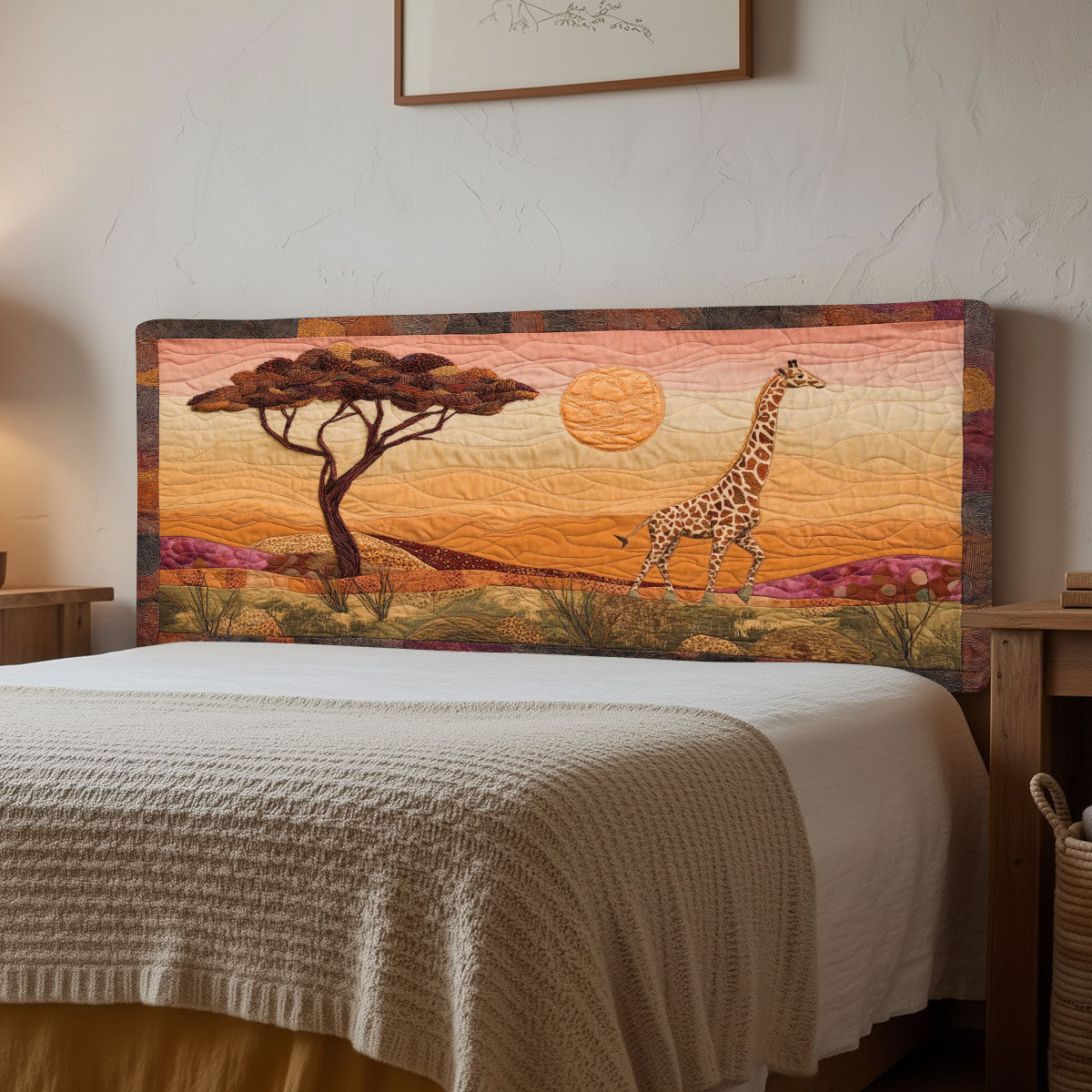 Savannah Giraffe WJ1212027CL Quilted Headboard Slipcover