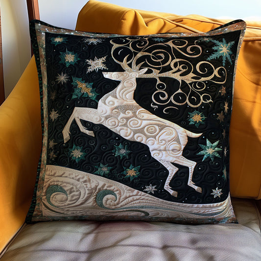 Christmas Elegant Reindeer WJ1710031CL Quilt Pillow Case