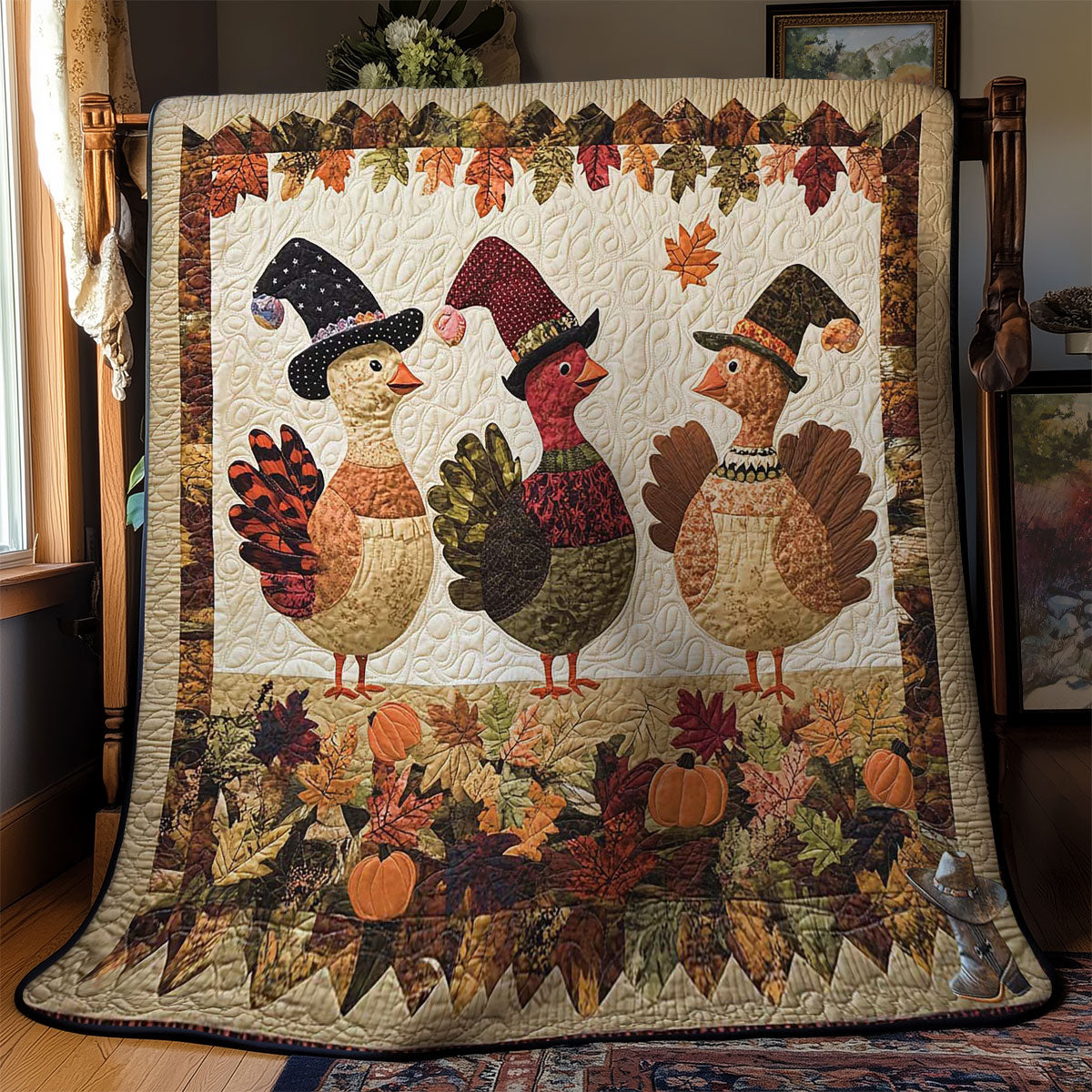 Festive Turkey WN1511051CL Quilt