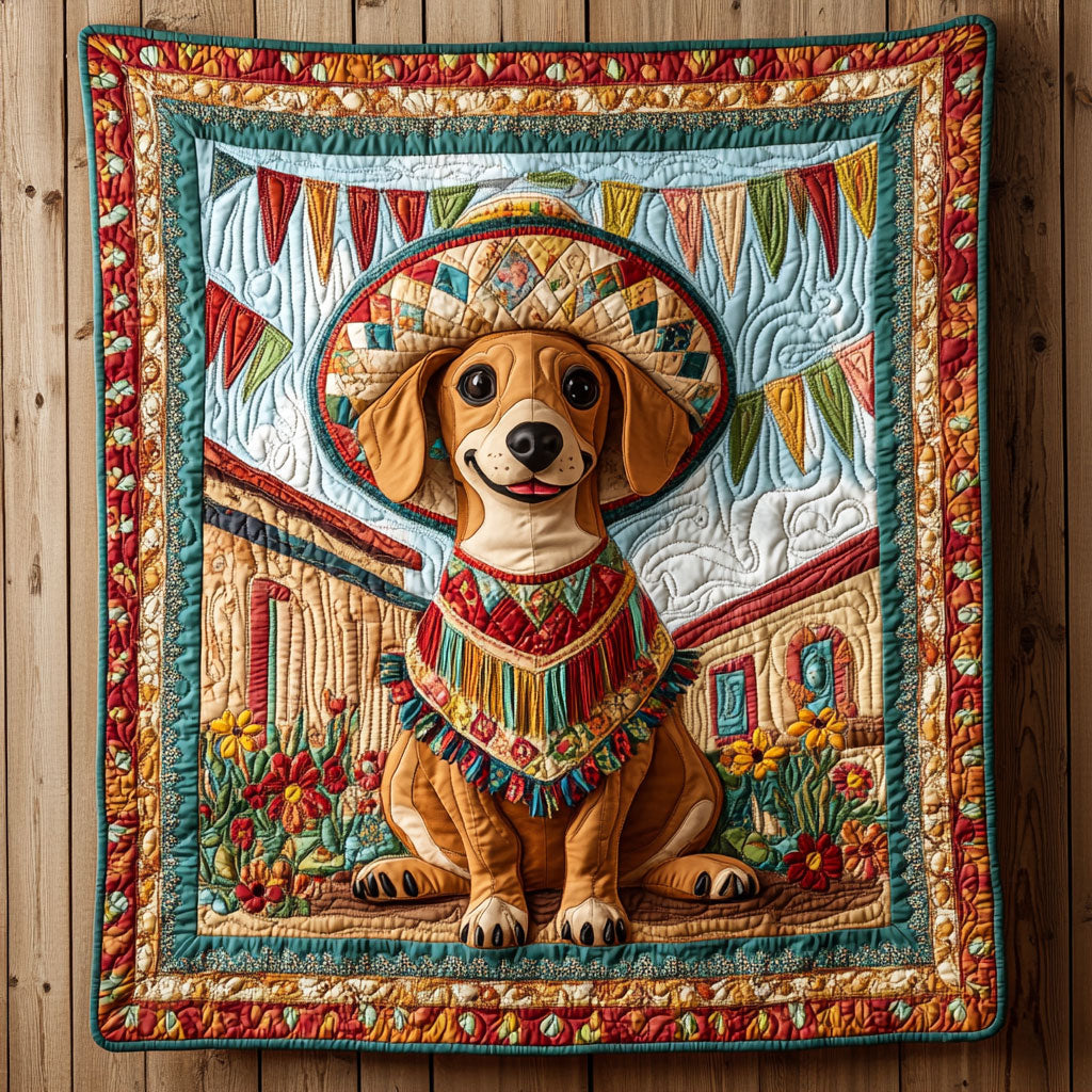 Mexican Dashund Dog CQ1206008CL Quilt