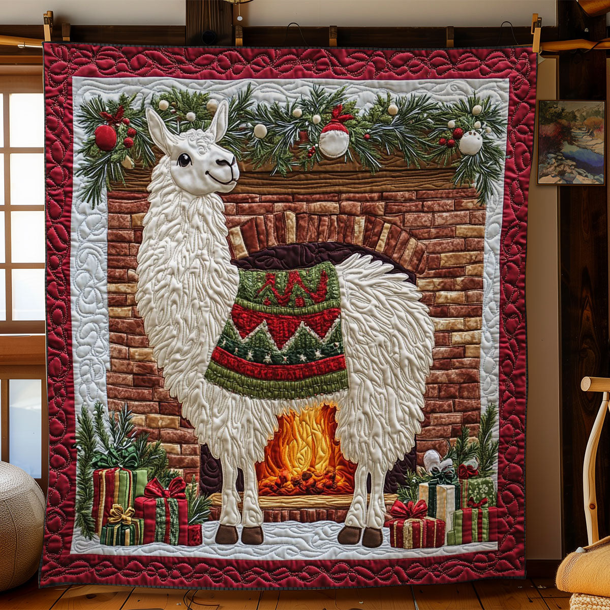 Llama Fireside CW1811037CL Quilt