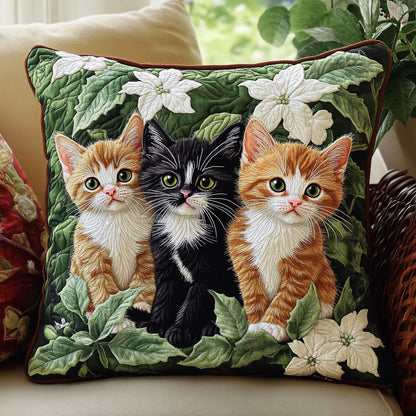 Kittens Flower Garden CW0701091CL Quilt Pillow Case