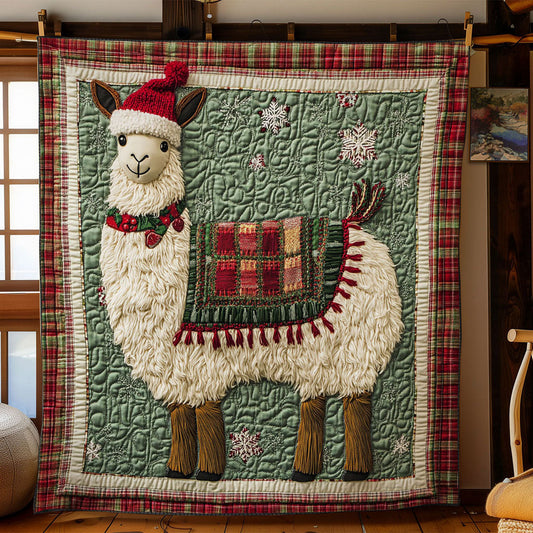 Cozy Llama Holiday WN1711013CL Quilt