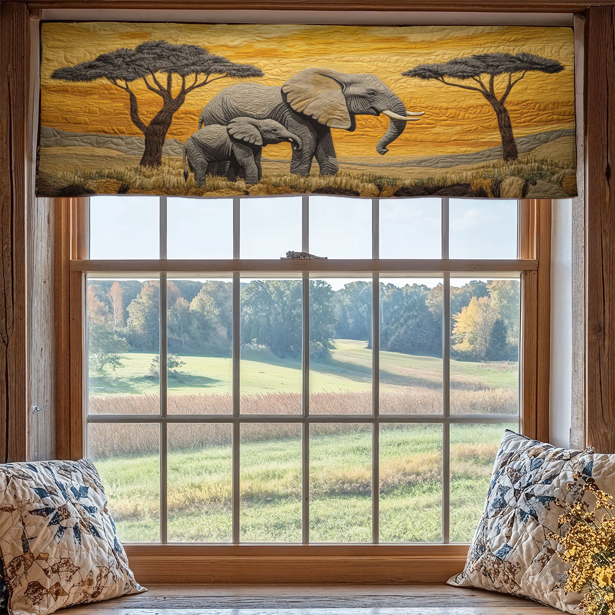 Elephant Sahara WX1405018CL Quilted Valance