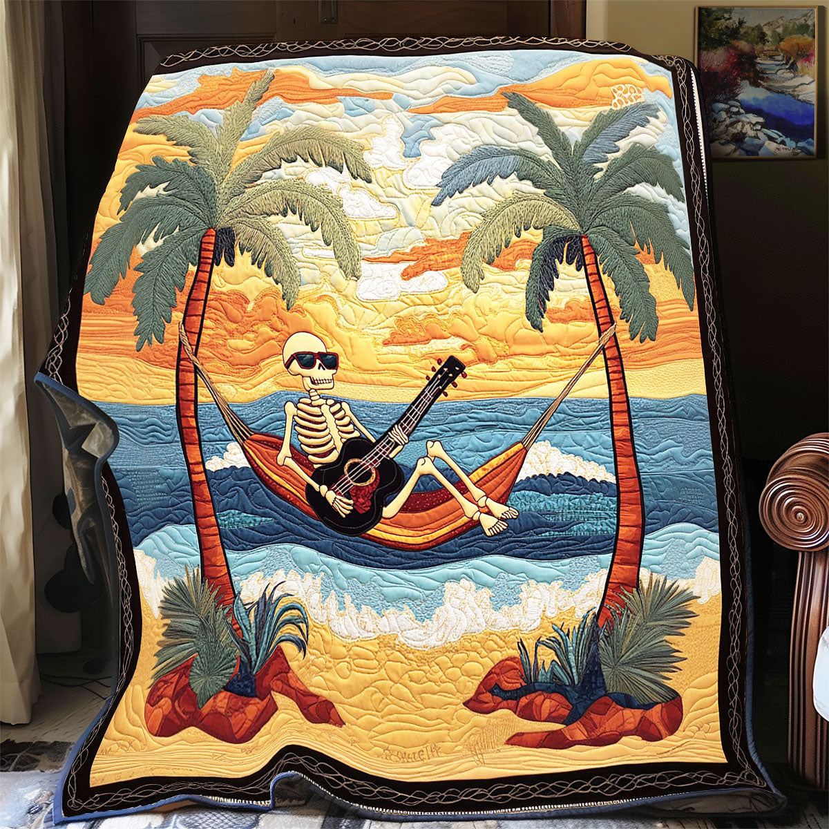 Skeleton Vacation WP0304027CL Quilt