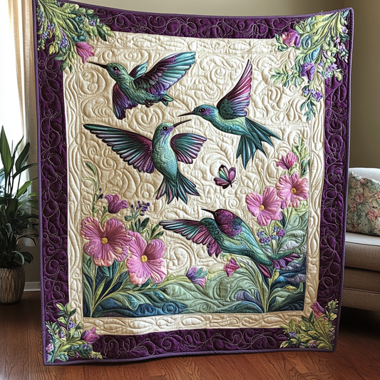 Purple Majestic Hummingbird YR0701031CL Quilt
