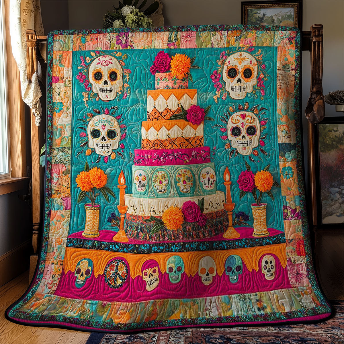 Skull Cake Fiesta WN2811037CL Quilt