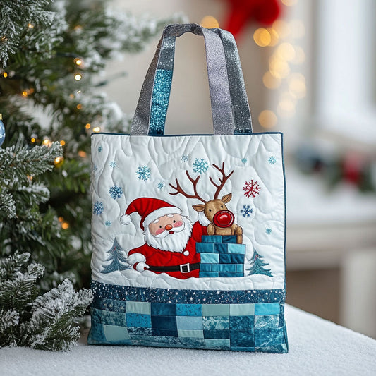 Santa Magic Chimney WN1811075CL Quilted Tote Bag