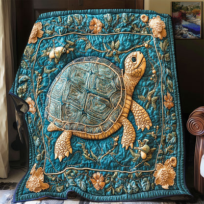 Turtle In Garden WY2102038CL Quilt