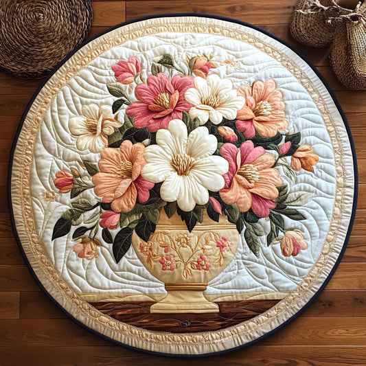 Floral WY1104047CL Quilted Round Mat
