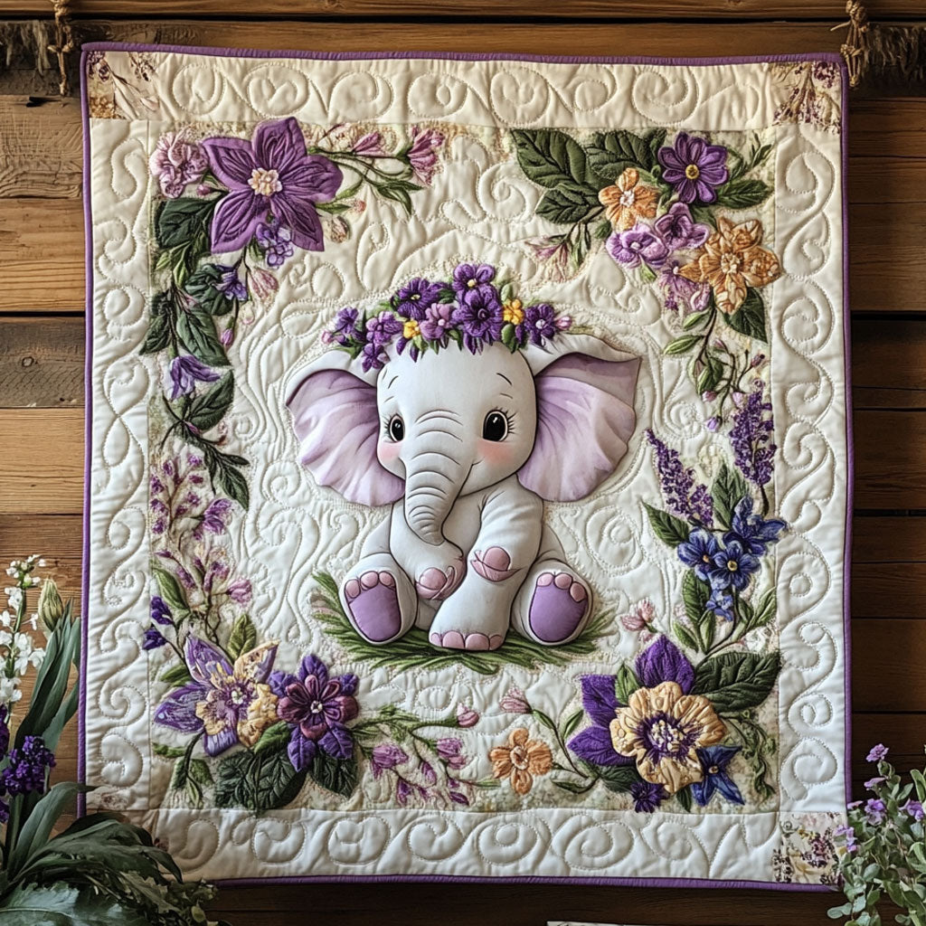Purple Elephant WY0705017CL Quilt