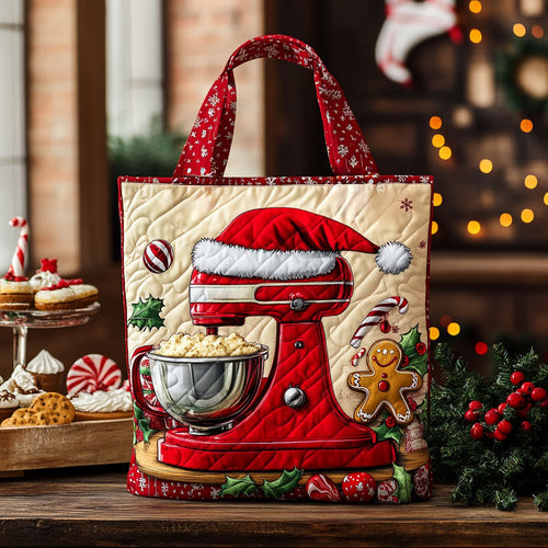 Holiday Mix Flour Mixer Machine WN0411046CL Quilted Tote Bag