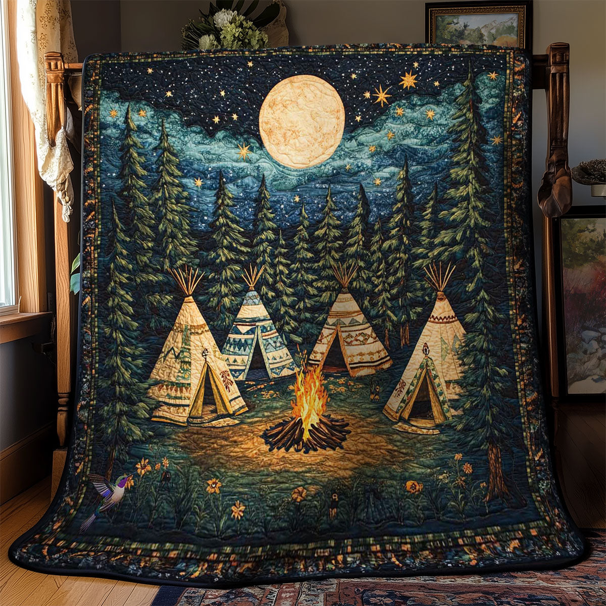 Mystic Night Teepees WN1111024CL Quilt