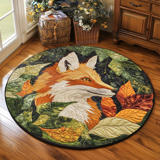 Fox In Autumn WP2304012CL Quilted Round Mat