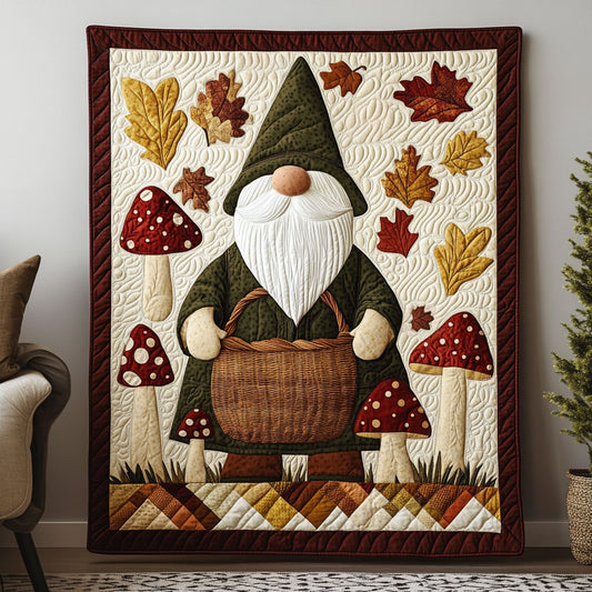 Gnome's Mushroom Harvest DH2509009CL Quilt