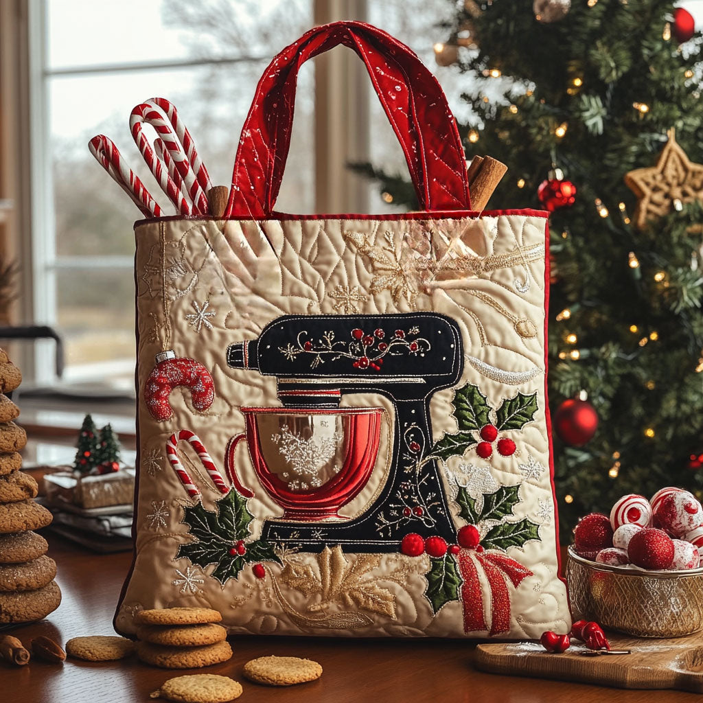 Winter Bake Flour Mixer Machine WN0411101CL Quilted Tote Bag