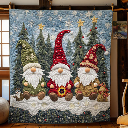 Christmas Gnome Trio WN0512060CL Quilt