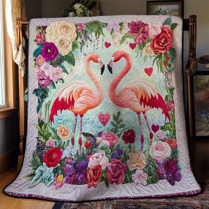 Charming Flamingo Valentine WN1112029CL Quilt