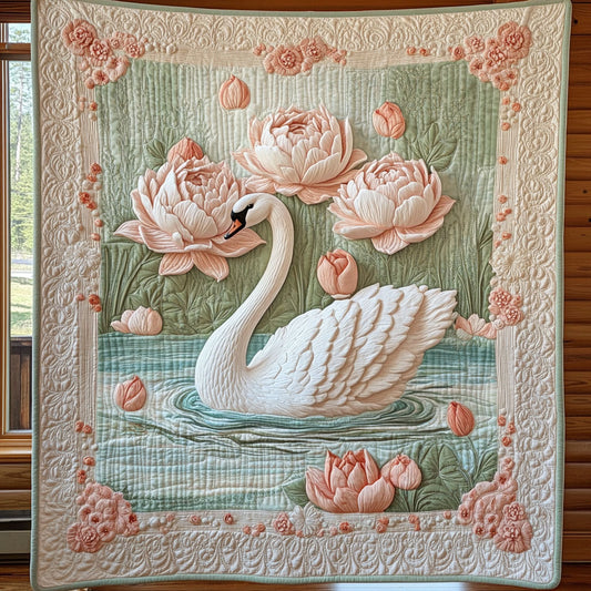 Swan In Bloom CP0906022CL Quilt