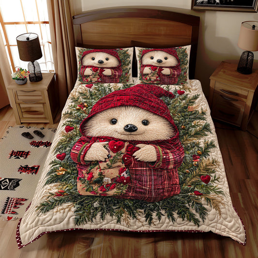 Hedgehog Red WX0412079CL Duvet Cover Set