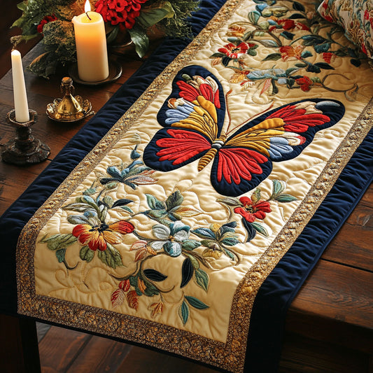 The Butterfly Garden CM0905028CL Quilted Table Runner