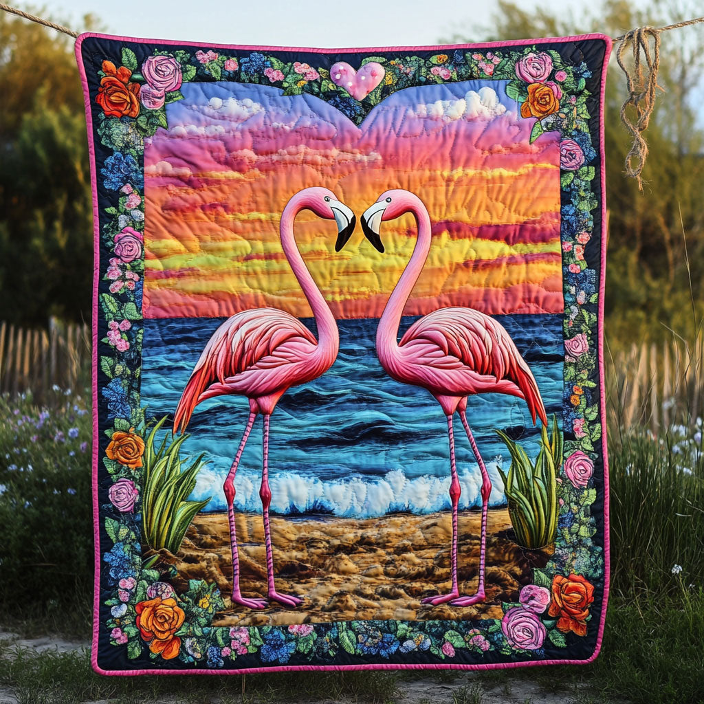Flamingo Flower WT0501005CL Quilt