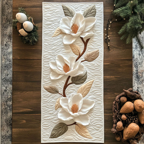 Elegant Magnolia CP2404023CL Quilted Table Runner