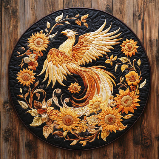 Mystic Phoenix Sun WN2107033CL Quilted Round Mat