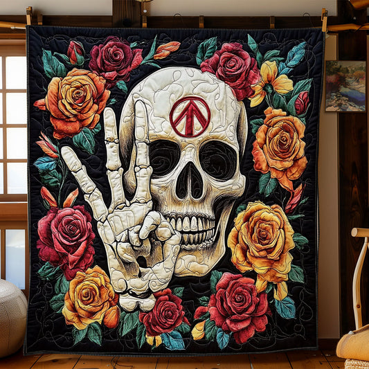 Hippe Floral Skull CW1005030CL Quilt