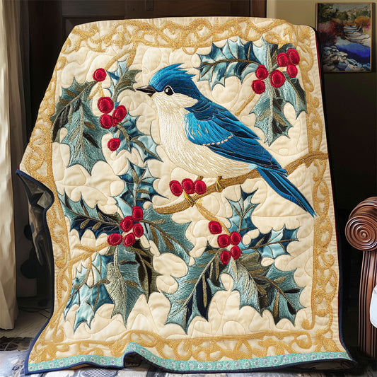 Blue White Bird  WX1912030CL Quilt