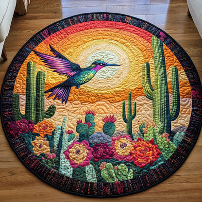 Sunset Over The Cactus LT2011012CL Quilted Round Mat