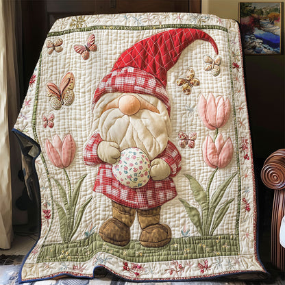 Gnome And Tulip WY1202102CL Quilt
