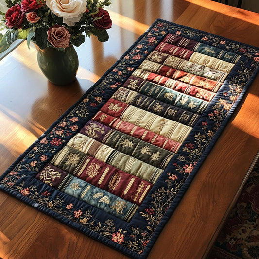 Bookshelf Floral WX0606004CL Quilted Table Runner