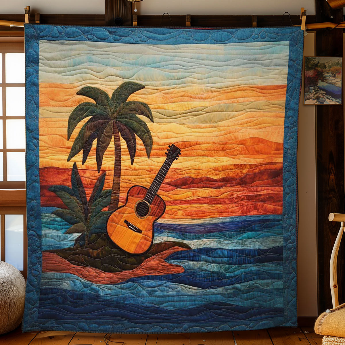 Desert Guitar Glow WN1004026CL Quilt