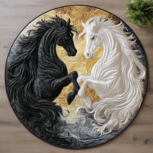 Contrast Horse CM2404026CL Quilted Round Mat
