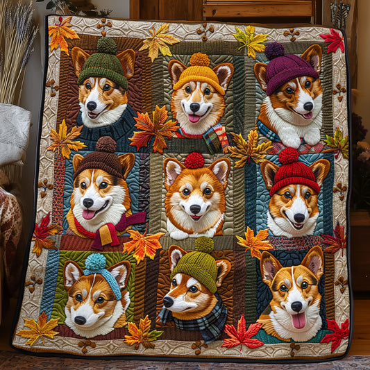 Autumn Beanie Corgi WJ2104002CL Quilt