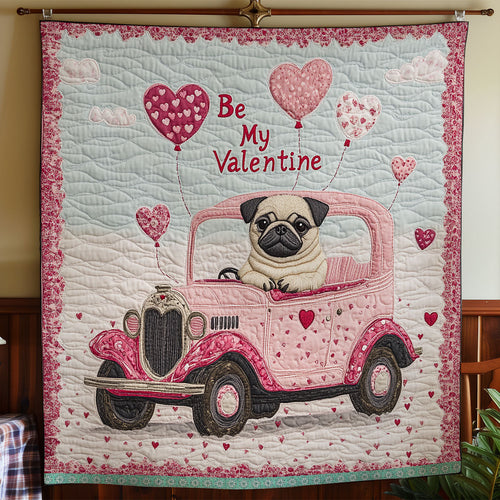 Pug Heart WX1812037CL Quilt
