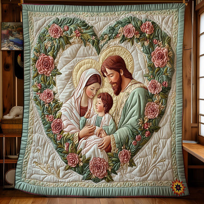 Heart Flower Holy Family WY2612021CL Quilt