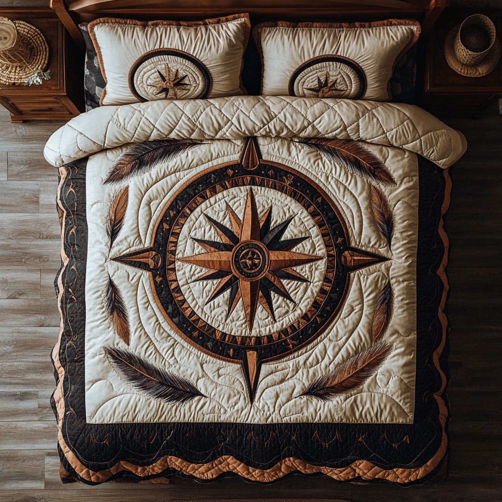 Feathered Compass Explore WY1807039CL Duvet Cover Set