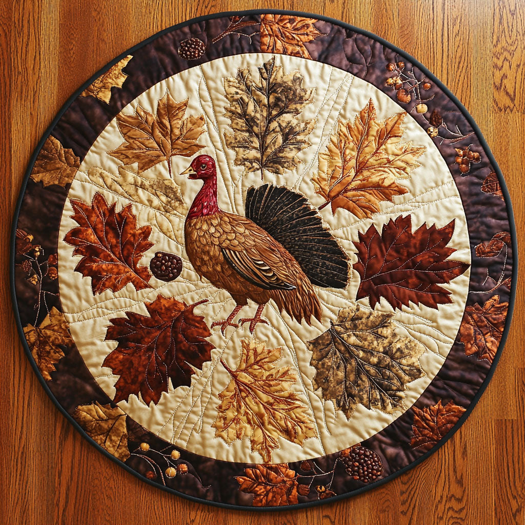 Noble Turkey Blessing WN0708068CL Quilted Round Mat