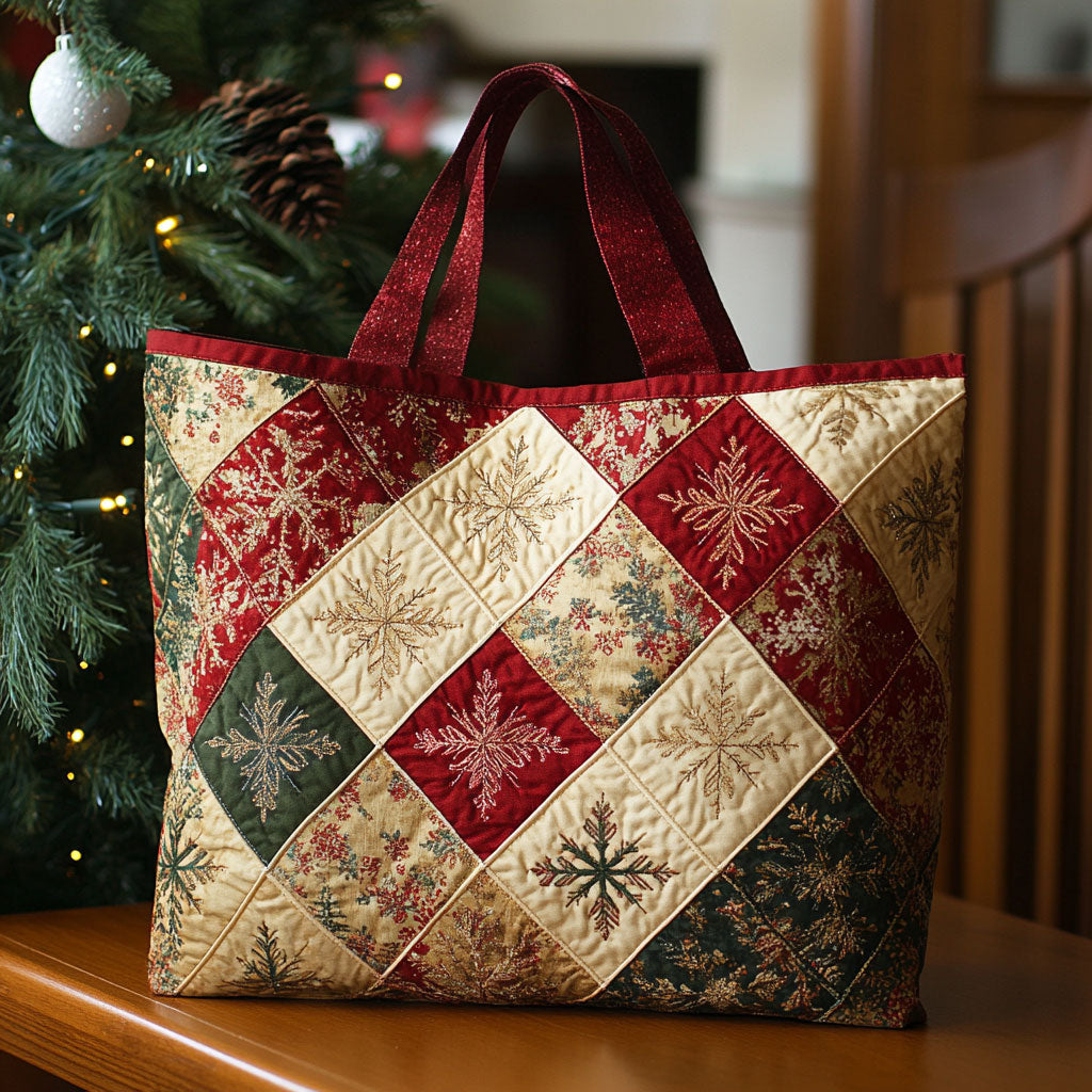 Vintage Christmas CW2909023CL Quilted Tote Bag